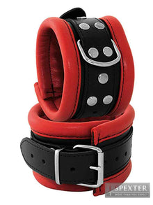 Leder-Fussfessel, rot - 6,5cm