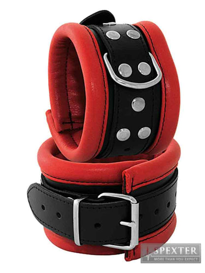 Leder-Fussfessel, rot - 6,5cm