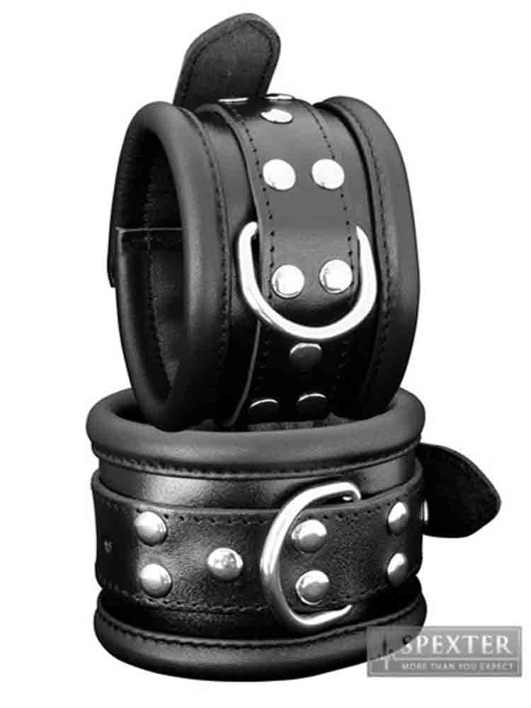 Leder-Fussfessel, schwarz - 6,5cm