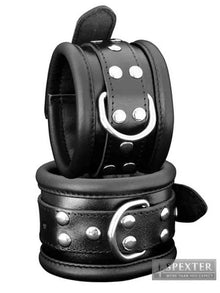 Leder-Fussfessel, schwarz - 6,5cm