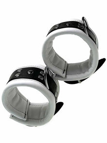 Leder-Fussfessel, weiss - 6,5cm
