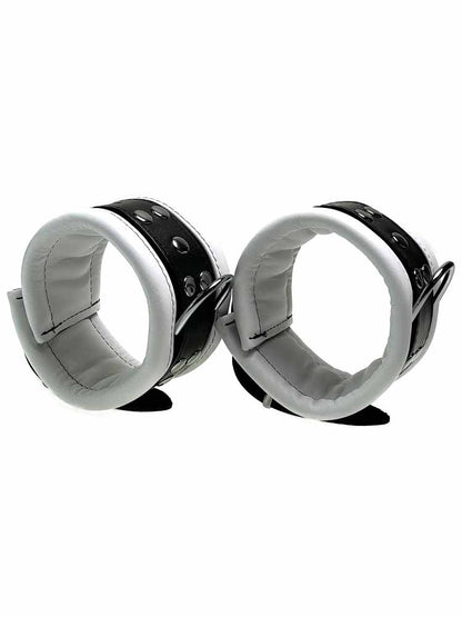 Leder-Fussfessel, weiss - 6,5cm