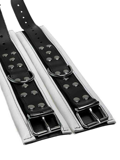 Leder-Fussfessel, weiss - 6,5cm