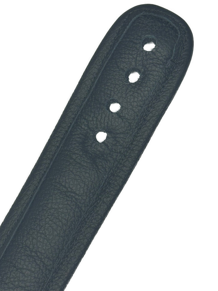Leder-Halsband, abschließbar,gepolstert schwarz