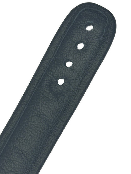 Leder-Halsband, abschließbar,gepolstert schwarz