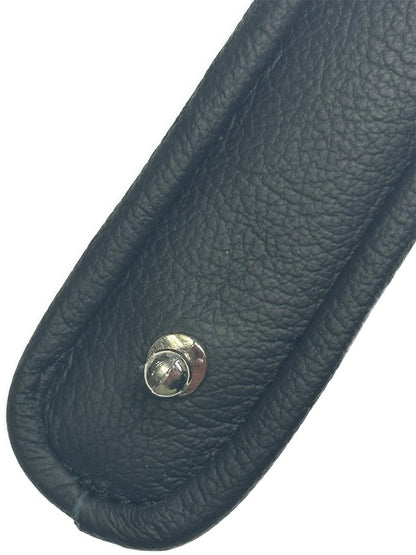 Leder-Halsband, abschließbar,gepolstert schwarz