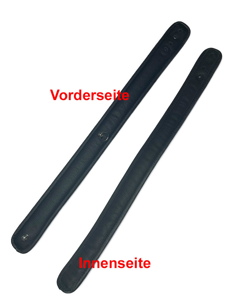 Leder-Halsband, abschließbar,gepolstert schwarz