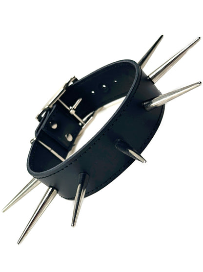 Leder-Halsband mit 55mm Spitznieten