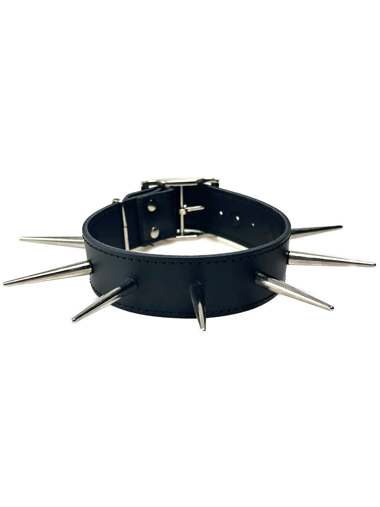 Leder-Halsband mit 55mm Spitznieten