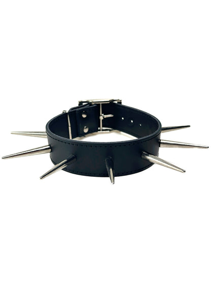 Leder-Halsband mit 55mm Spitznieten