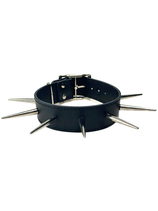 Leder-Halsband mit 55mm Spitznieten