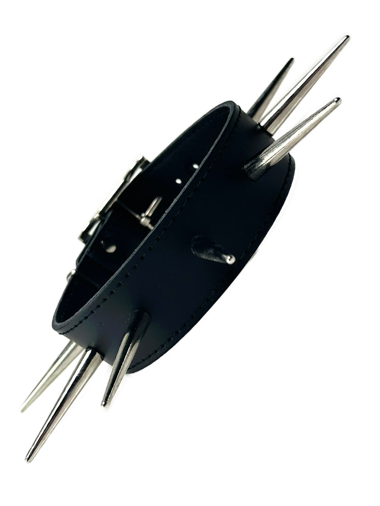 Leder-Halsband mit 55mm Spitznieten