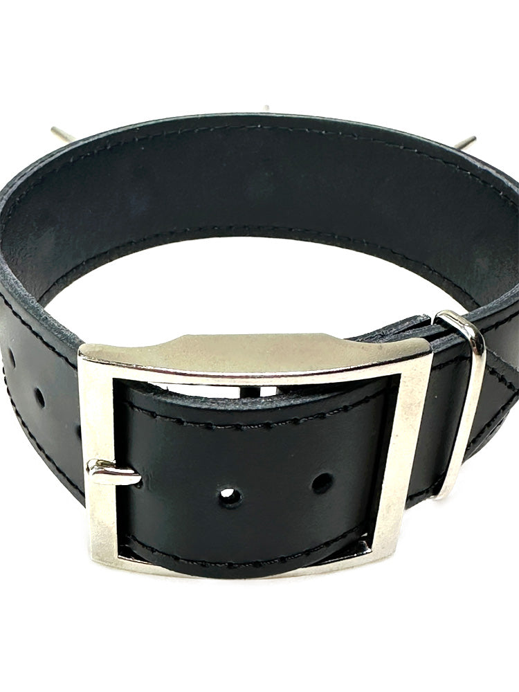 Leder-Halsband mit 55mm Spitznieten