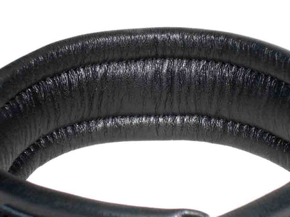 Leder-Halsband, gepolstert schwarz 5cm