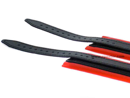 Leder-Handfesseln, rot - 6,5cm