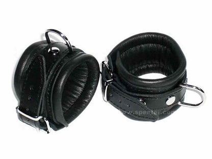 Leder-Handfesseln, schwarz - 5 cm