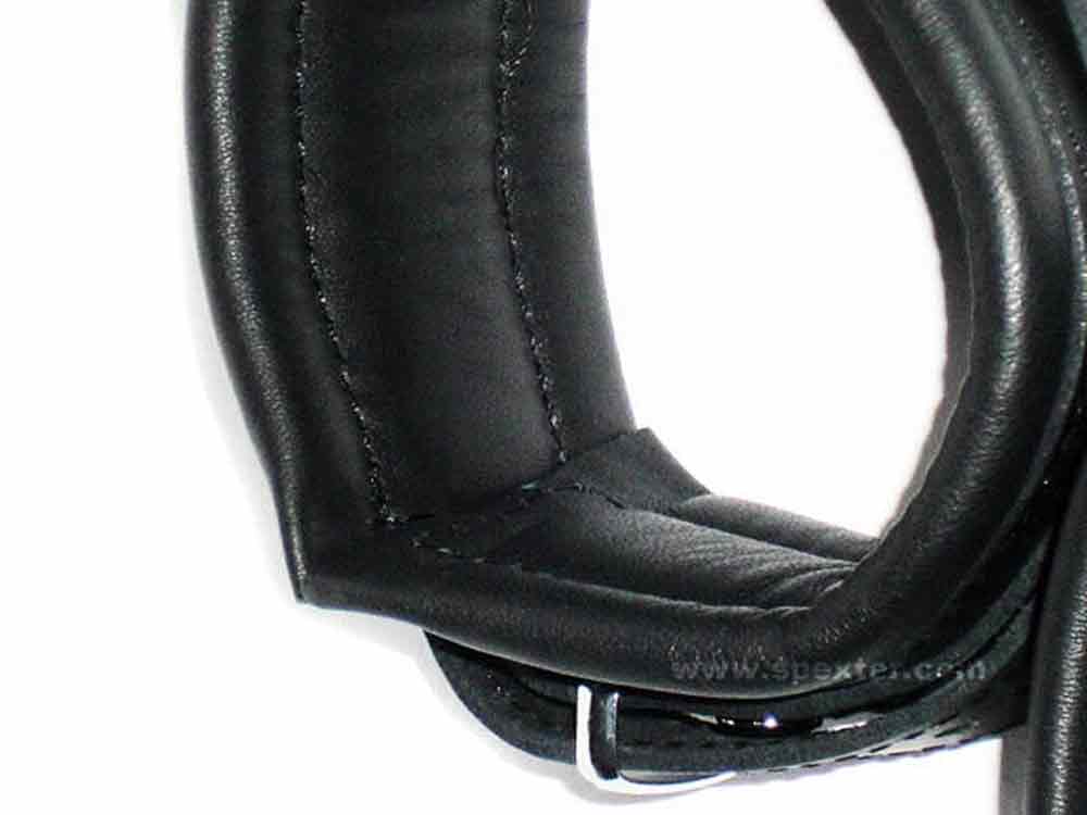 Leder-Handfesseln, schwarz - 5 cm