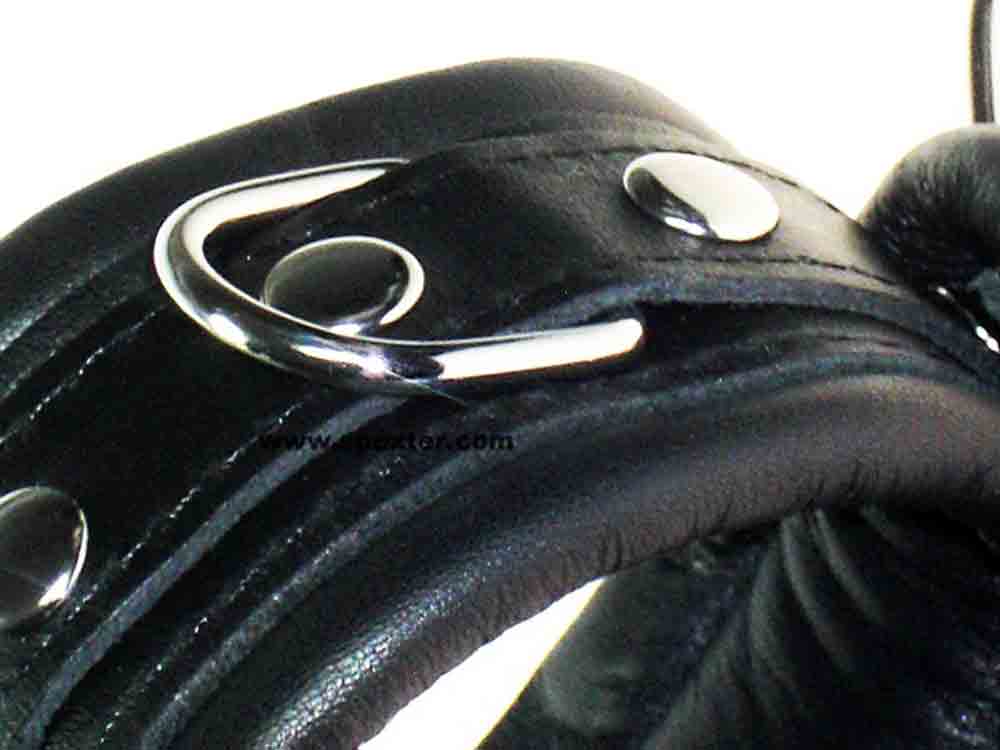 Leder-Handfesseln, schwarz - 6,5cm