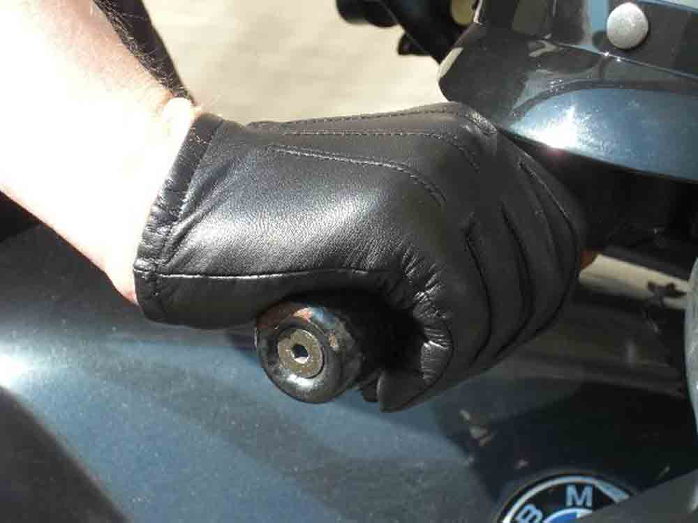 Leder-Handschuhe DELUXE POLICE gefüttert SCHWARZ