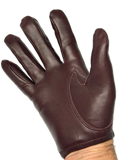Leder-Handschuhe DELUXE POLICE GLATT chestnut