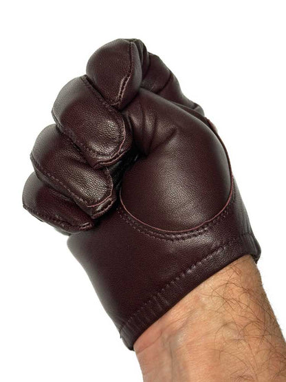 Leder-Handschuhe DELUXE POLICE GLATT chestnut