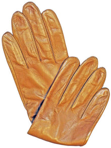 Leder-Handschuhe DELUXE POLICE GLATT HELLBRAUN