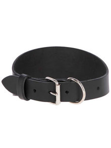 Leder-Halsband schwarz