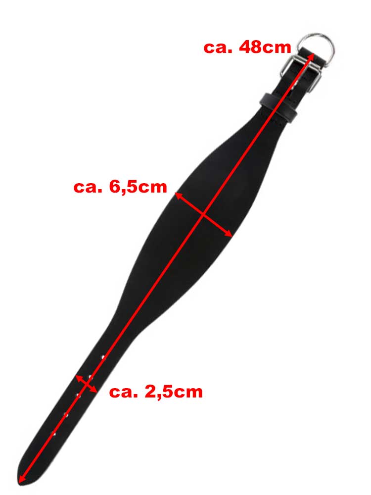 Leder-Halsband schwarz