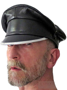 Leder-Kappe SPEXTER CLASSIC-CAP silber
