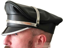 Leder-Kappe SPEXTER DELUXE CAP silber