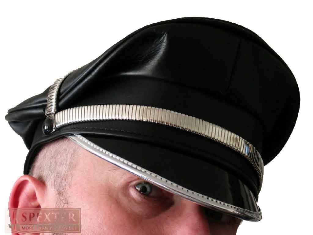 Leder-Kappe SPEXTER DELUXE CAP silber