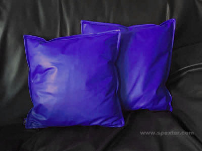 Leder-Kissenhülle 40x40 BLAU - Specially made to order