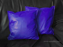 Leder-Kissenhülle 40x40 BLAU - Specially made to order