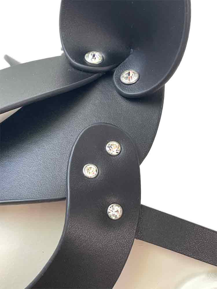 Ledermaske Katze schwarz