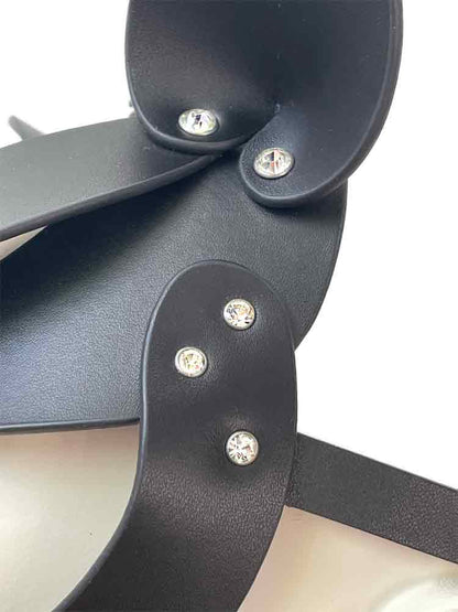 Ledermaske Katze schwarz