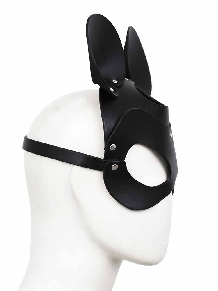 Ledermaske Maus Unisex schwarz
