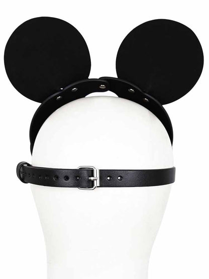 Ledermaske Maus Unisex schwarz