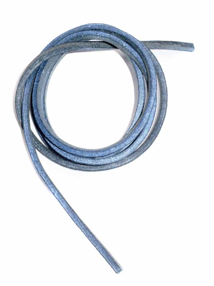 Lederband 1 Meter BLAU
