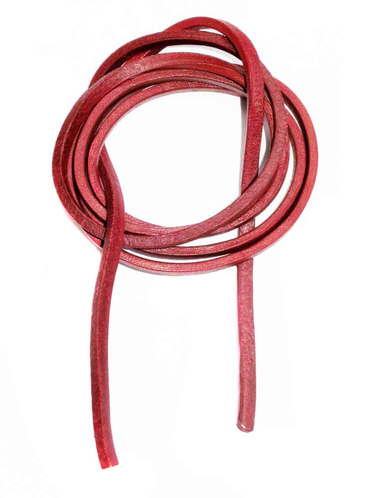 Lederband 1 Meter ROT