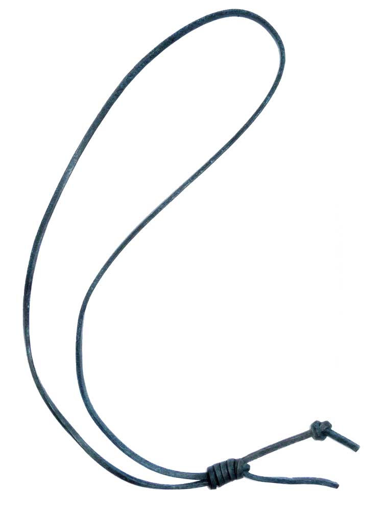 Lederband mit Henkerknoten - blau