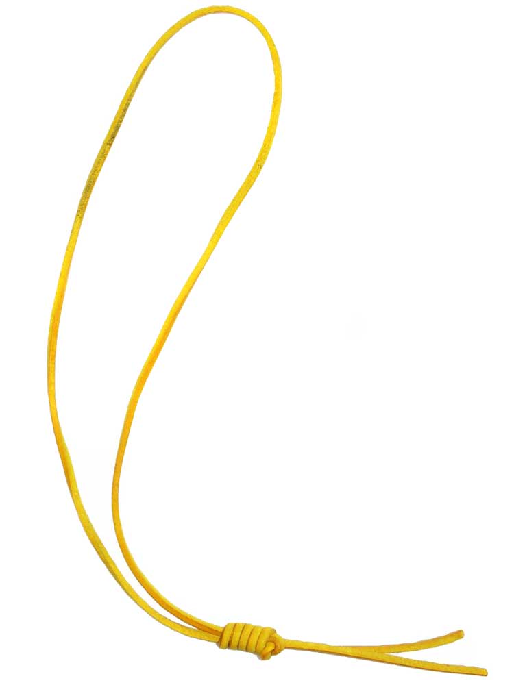 Lederband mit Henkerknoten - gelb