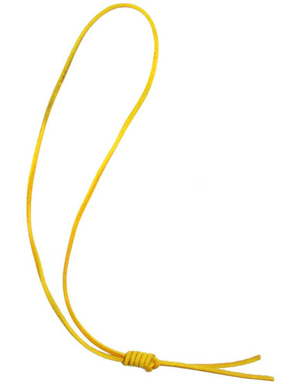 Lederband mit Henkerknoten - gelb