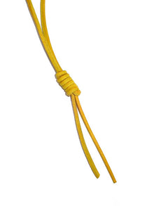 Lederband mit Henkerknoten - gelb
