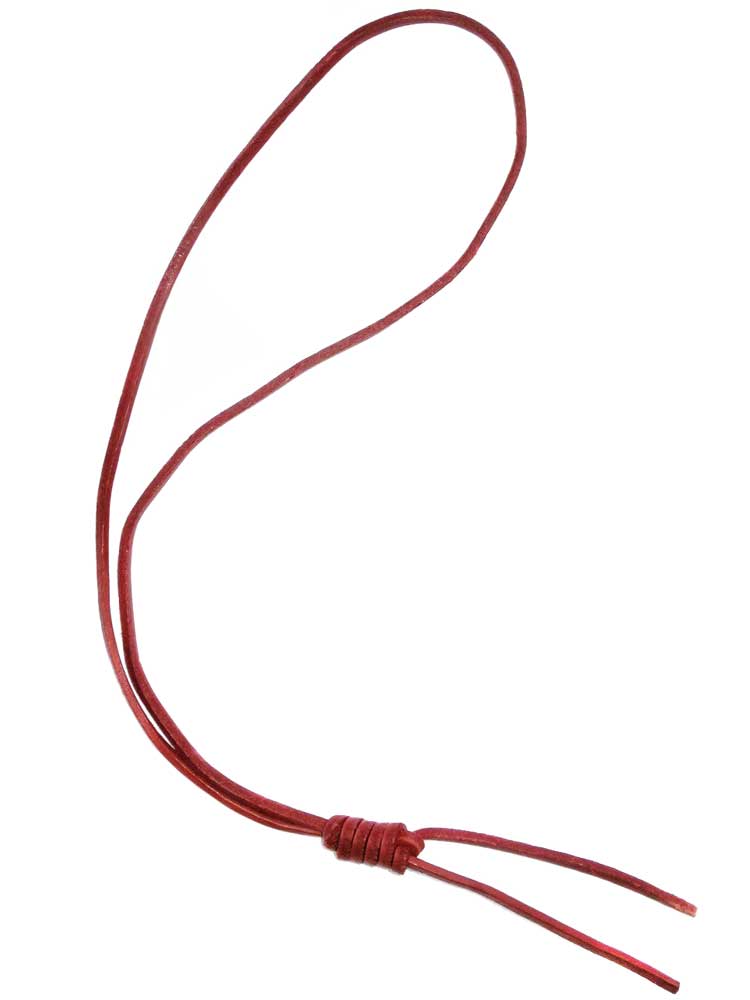Lederband mit Henkerknoten - rot