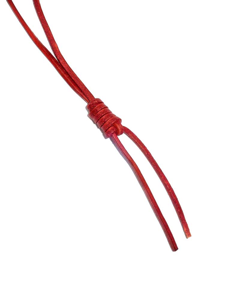 Lederband mit Henkerknoten - rot