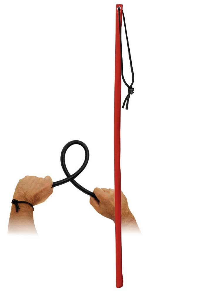 Lederrohrstock rot flexibel 60cm