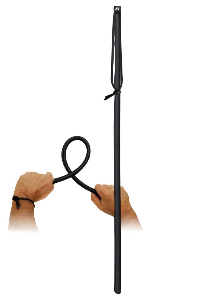 Lederrohrstock schwarz flexibel 60cm