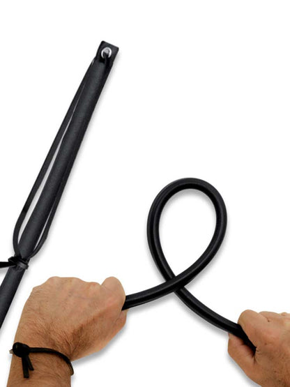 Lederrohrstock schwarz flexibel 60cm
