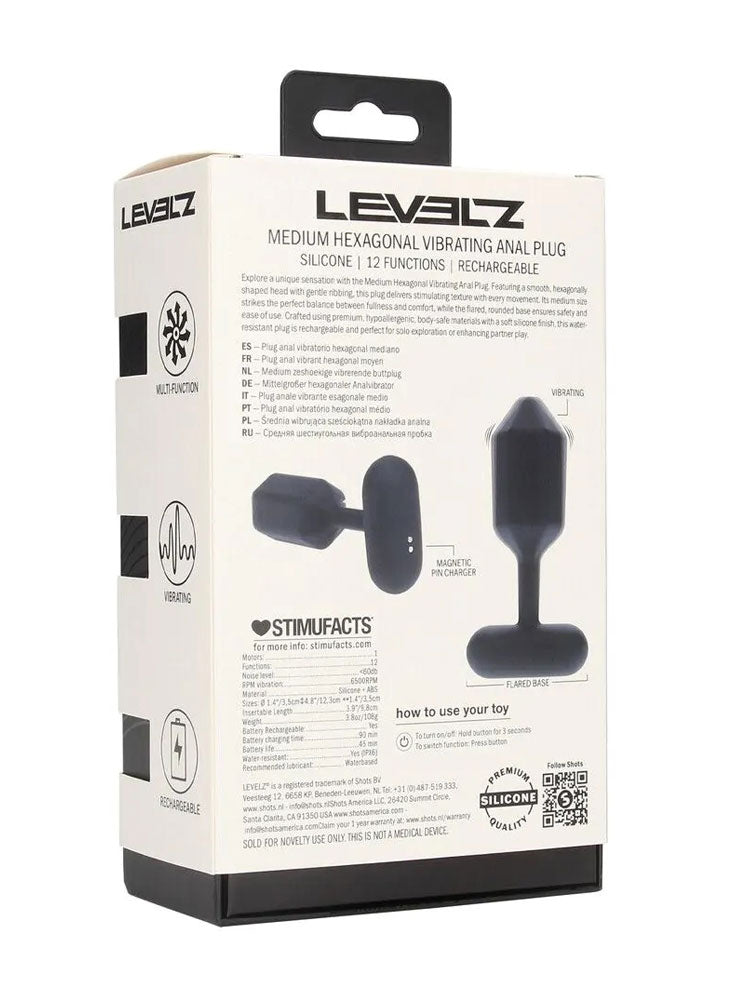 LEVELZ Hexagonal Vibro-Analplug medium