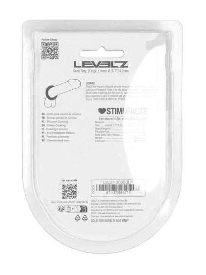 LEVELZ Silikon Cockring Large - schwarz